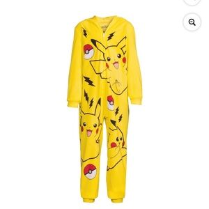 Yellow Pikachu One piece with Zipper14/16 Sleeper or Costume